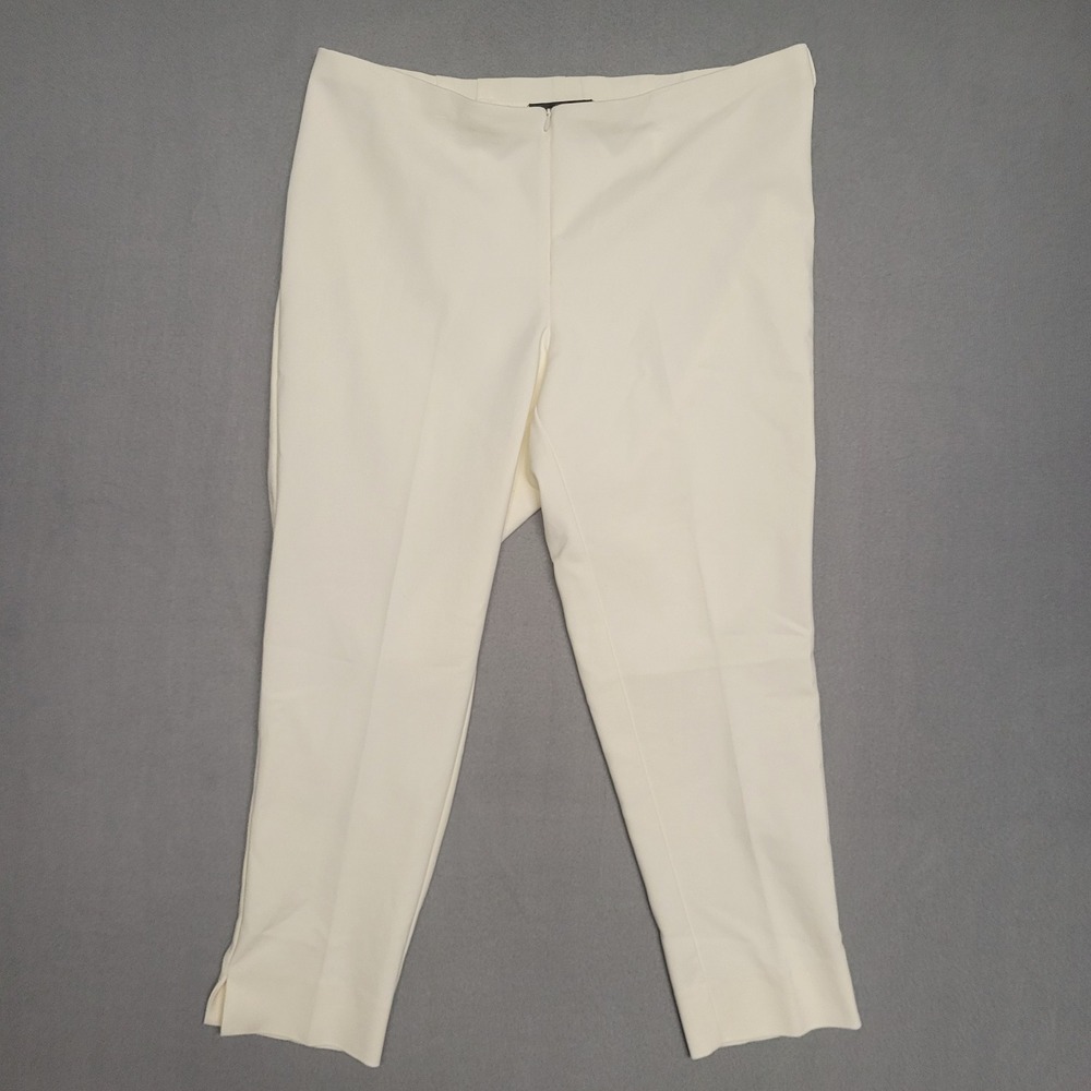 Karen Kane Women's Capri Pants Cropped Leggings Style Cream 14W Made in USA